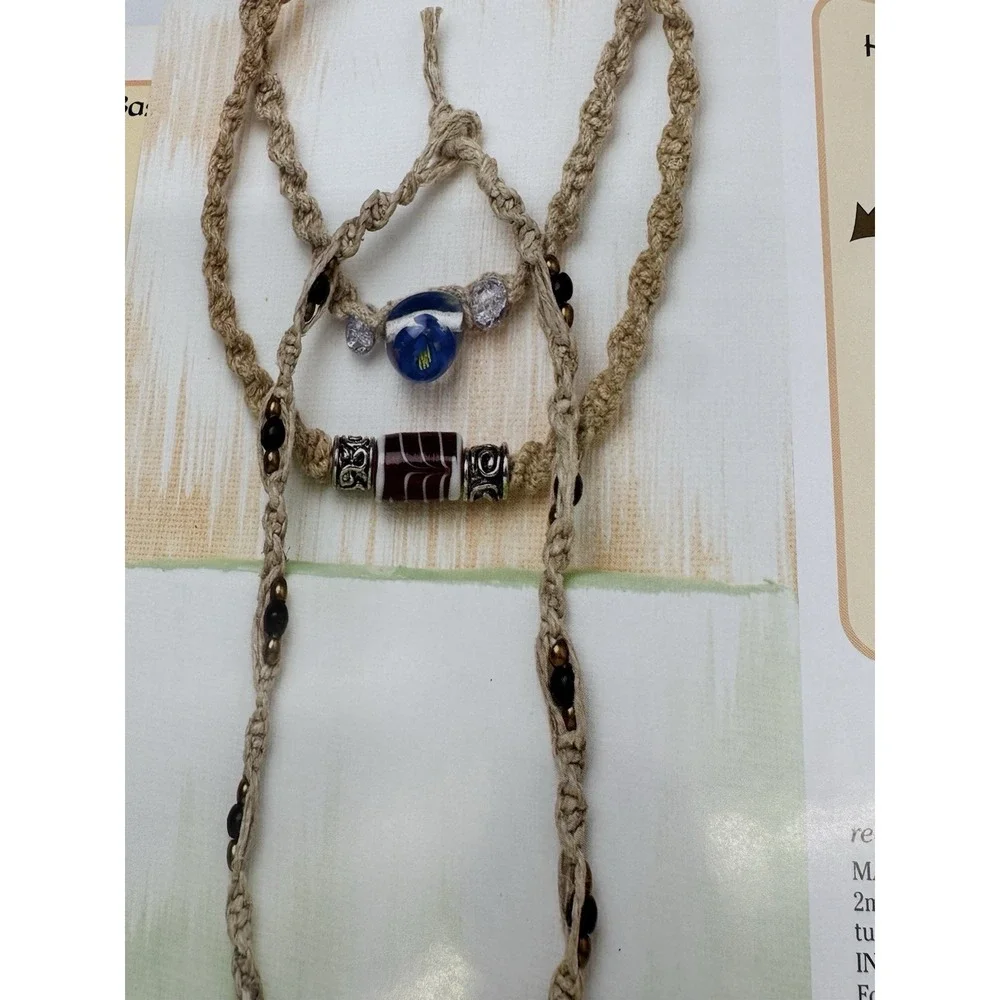 Hemp‎ Jewelry Making Book Macrame Beading Patterns DIY Craft Guide